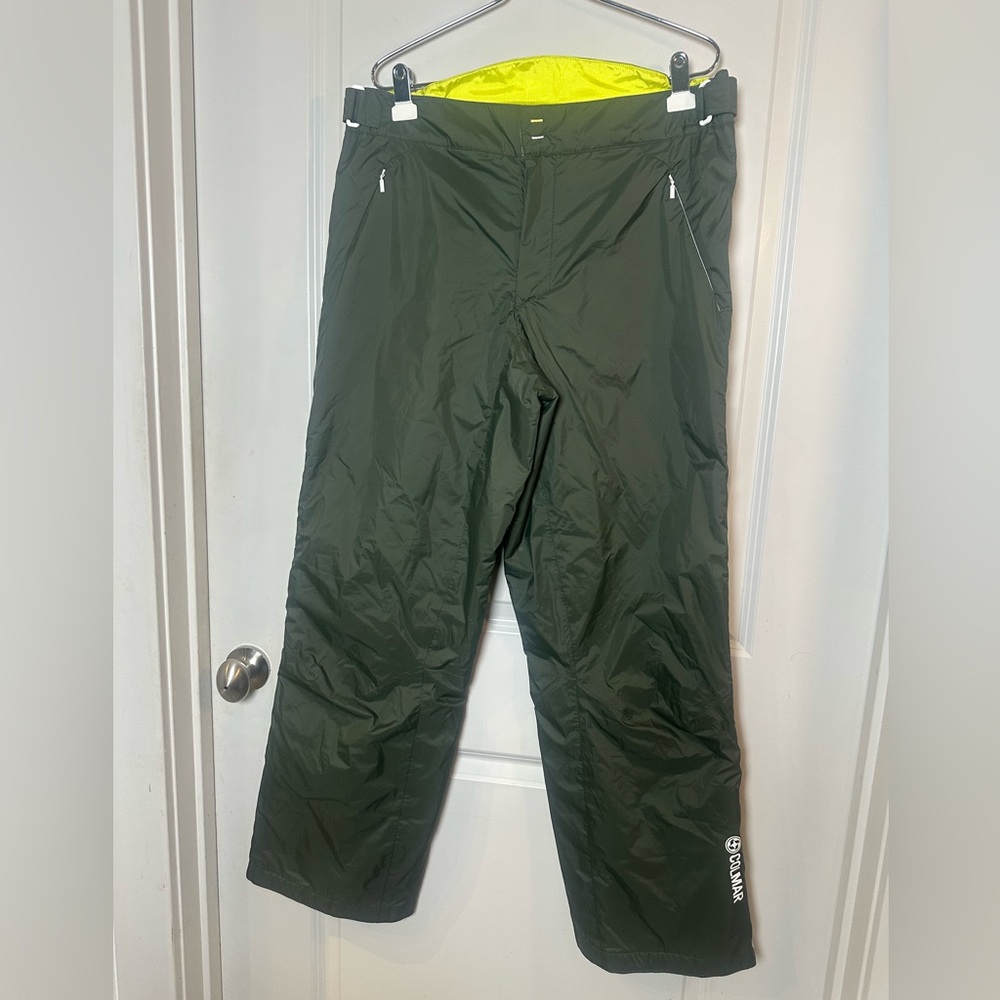 COLMAR Soft Shell Waterproof Ergonomic Stretch Green Adjustable Waist Ski Pants